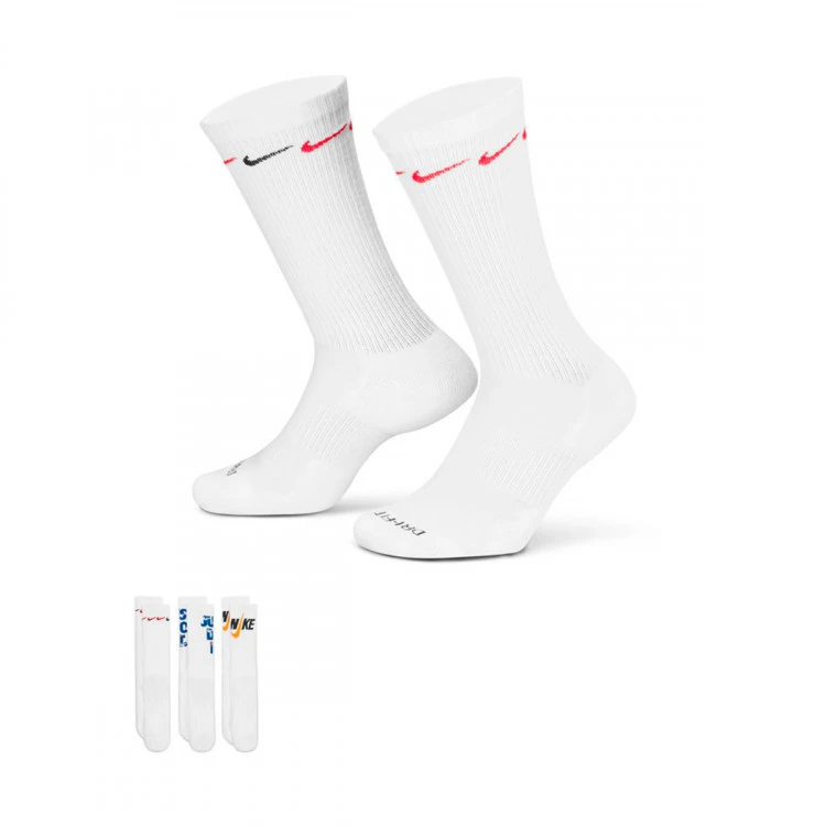 Calcetines Nike Everyday Plus Cushioned Crew (3 Pares) 3 Calcetines Nike Everyday Plus Cushioned Crew (3 Pares)