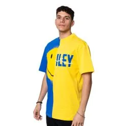 Camiseta Karl Kani Signature Split Smiley -Botas de fútbol comercio camiseta karl kani signature split smiley yellow blue 2