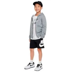 Chaqueta Nike Sportswear Club + Niño -Botas de fútbol comercio chaqueta nike sportswear club nino carbon heather white black 4