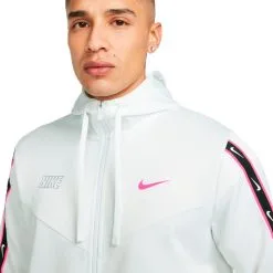 Chaqueta Nike Sportswear Repeat Swoosh Polyknit -Botas de fútbol comercio chaqueta nike sportswear repeat swoosh polyknit summit white hyper pink 3