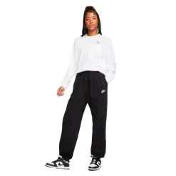 Pantalón Largo Nike Sportswear Club Fleece Oversize Mujer 11 Pantalón Largo Nike Sportswear Club Fleece Oversize Mujer -Botas de fútbol comercio pantalon largo nike sportswear club fleece oversize mujer black white 4