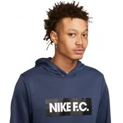 Sudadera Nike Dri-Fit NIKE FC Libero Fleece Hoodie 9 Sudadera Nike Dri-Fit NIKE FC Libero Fleece Hoodie -Botas de fútbol comercio sudadera nike nike f.c libero hoodie thunder bluewhiteblack 2