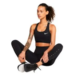 Sujetador Nike Swoosh Band Non-Padded Mujer -Botas de fútbol comercio sujetador nike swoosh band non padded mujer black white 2