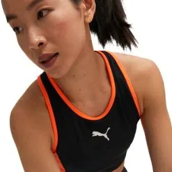 Sujetador Puma IndividualBLAZE High Neck -Botas de fútbol comercio sujetador puma individualblaze high neck black ultra orange 3