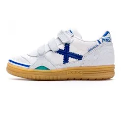 Zapatilla Munich Gresca Cinta Adhesiva Niño -Botas de fútbol comercio zapatilla munich jr gresca vco blanca azul 2